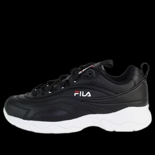 FILA Disarray Leather Athletic Shoes 'Black White'