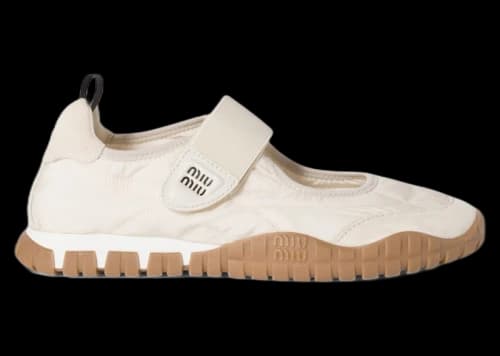 Miu Tyre Ballerinas Ivory (Women's)