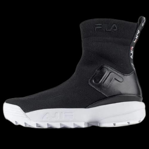FILA Disruptor Stretch Trainers Black/White (Women's)