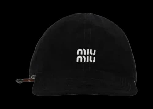 Miu Black Logo-Embroidered Baseball Cap Black