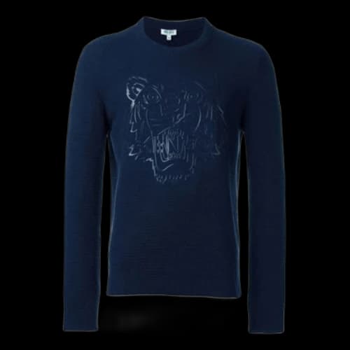 KENZO Tiger Head Printing Dark Blue
