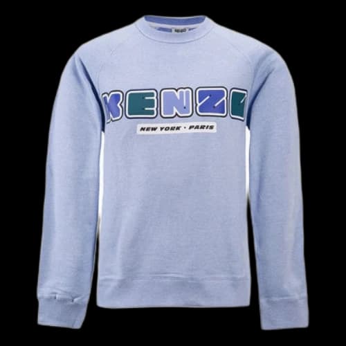 KENZO Logo Pullover Long Sleeves Blue
