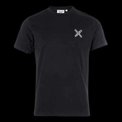 KENZO SS21 Pure Cotton Cozy Alphabet Printing Short Sleeve Black T-Shirt