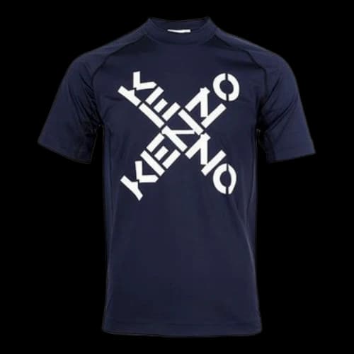 KENZO SS21 Logo Printing Round Neck Short Sleeve Navy Blue