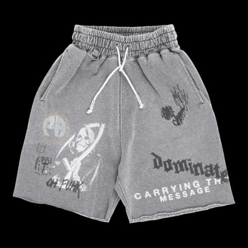 Paly Hollywood Carrying The Message Sweat Shorts 'Grey'