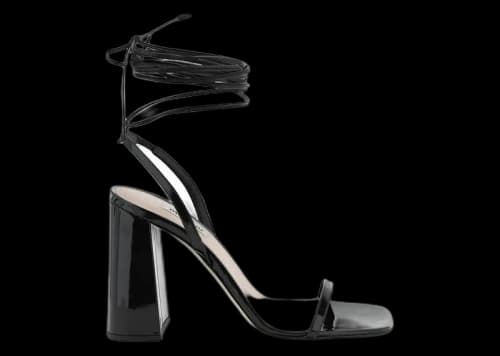 Miu Leather Sandal Heels Black (Women's)
