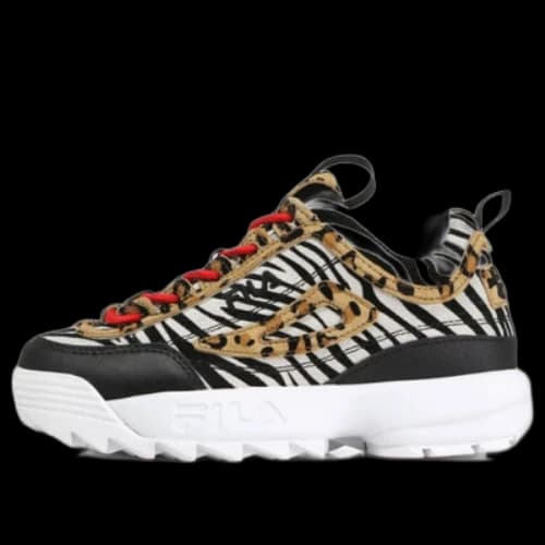 FILA Cross Training Disruptor 2 Low-top Animal Running Shoes Black/White (Women's)