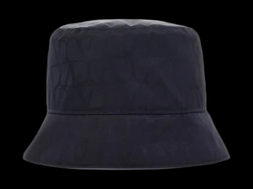 Valentino Toile Iconographe Reversible Bucket Hat with Pouch Pocket Navy