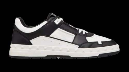 Valentino Garavani Freedots Low-Top Sneakers in Calfskin Black