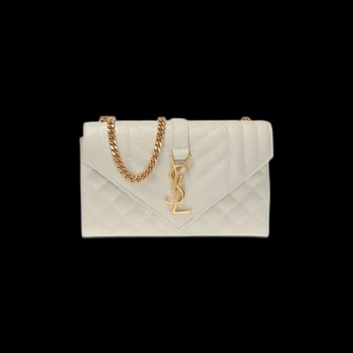 Saint Laurent Small Envelope Chain Bag 'Cream'