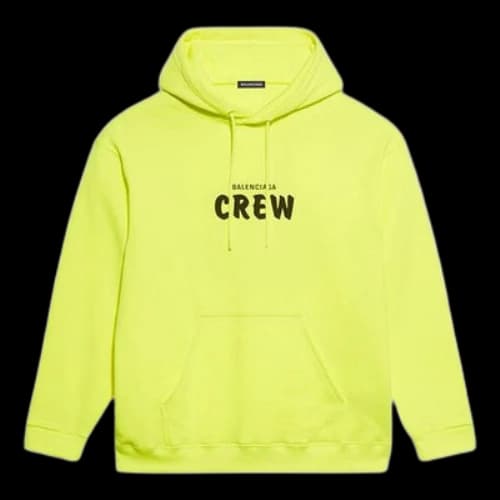 Balenciaga Crew Letter Printing Male Yellow