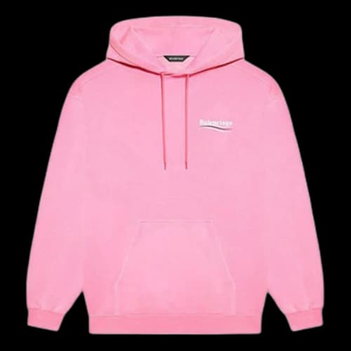 Balenciaga Political Campaign Medium Fit Hoodie 'Pink'