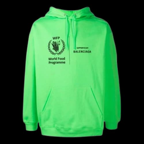 Balenciaga Unisex SS21 World Food Programme Logo Printing Green