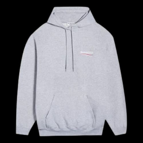 Balenciaga Political Campaign Hoodie Medium Fit 'Grey'