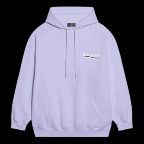 Balenciaga Political Campaign Hoodie Medium Fit 'Purple'