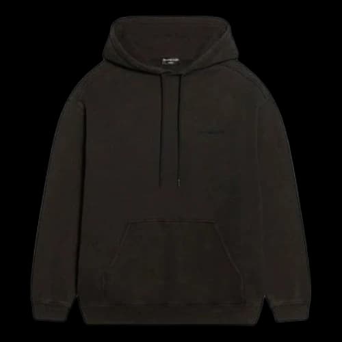Balenciaga Logo Hoodie Medium Fit 'Washed Black'