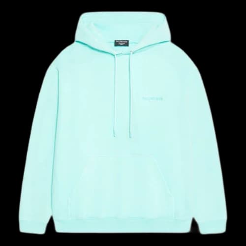 Balenciaga Logo Hoodie Medium Fit 'Terquesa'