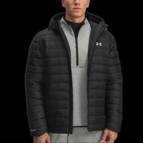 Under Armour Jackets Men's Black Hooded Moderate Other