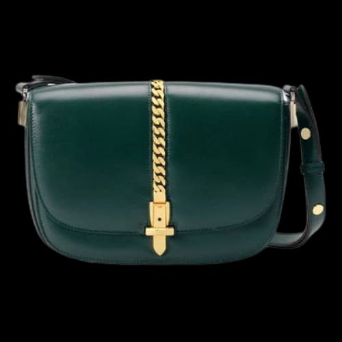 Gucci Sylvie 1969 Series Single-Shoulder Bag Small-Size Green (Women's)