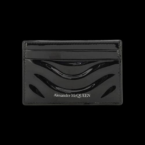 Alexander McQueen Rib Card Holder 'Black'