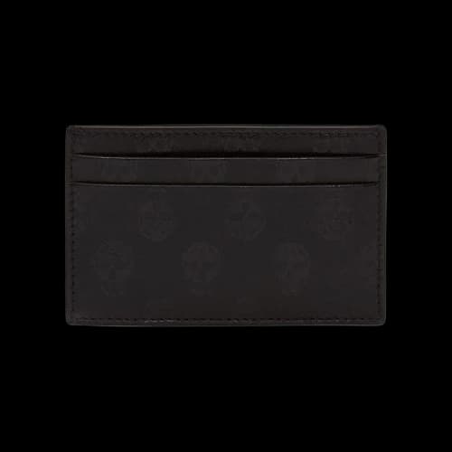 Alexander Mcqueen Biker Skull Card Holder 'Black'