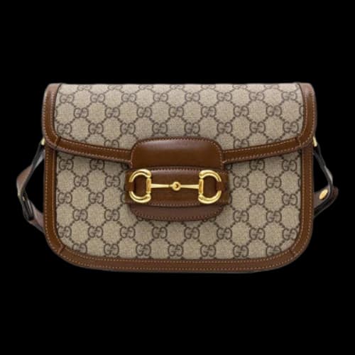 Gucci 1955 Canvas Single-Shoulder Bag Unisex Small Ebony/Brown (Women's)