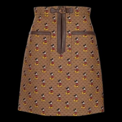 Gucci x Disney GG Mickey Mouse Skirt For Brown (Women's)