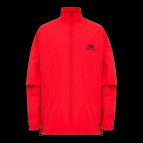 Balenciaga Double Sleeve Zip-Up Jacket 'Red'