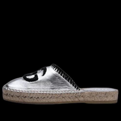 Gucci Embroidered GG Espadrilles 'Silver' (Women's)