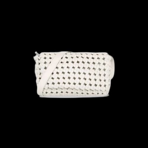 Bottega Veneta Window Crochet Leather Shoulder Bag 'White'