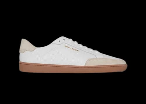 Saint Laurent SL10 Court Leather White Grey