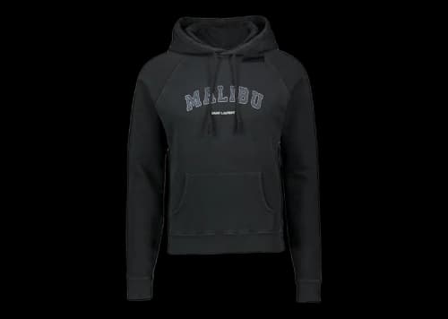 Saint Laurent Malibu Logo Hoodie Black