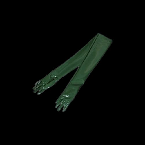 Gucci Patent Gloves 'Green'
