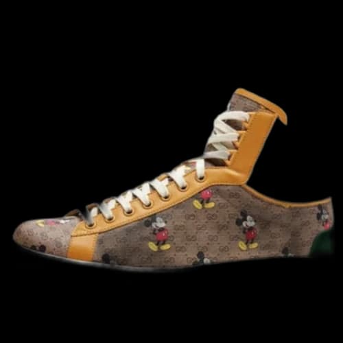 Gucci X Disney Mickey Mouse GG Sneakers 'Brown Yellow'