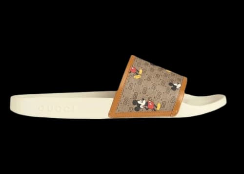 Gucci x Disney GG Mickey Slides Beige