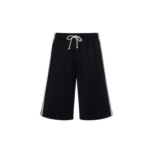 Gucci SS20 Technical Jersey Shorts G-Knitted Drawstring Shorts For Men Black