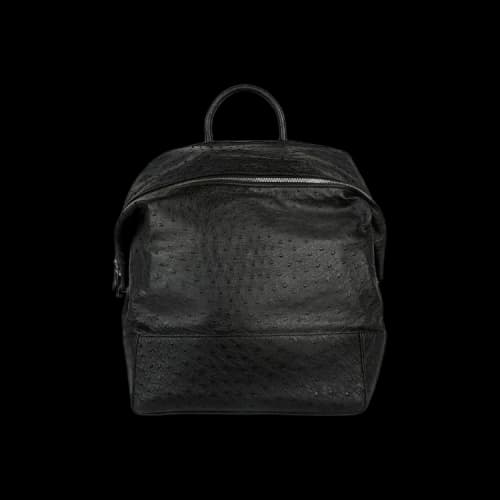 Bottega Veneta Ostrich Leather Outlet Backpack 'Black'