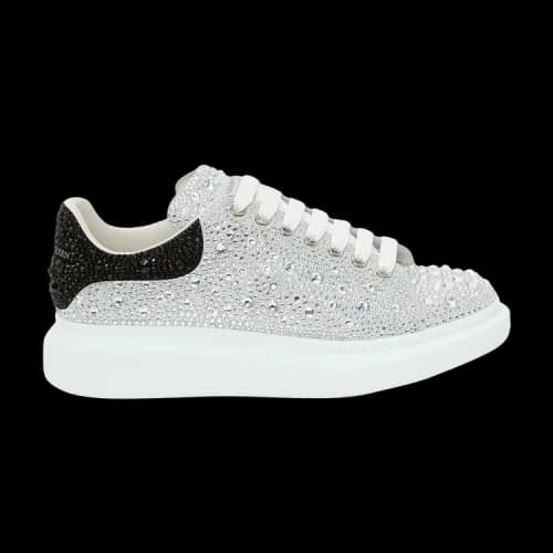 Alexander McQueen Oversized Sneaker 'White Black Crystal'