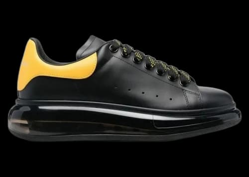 Alexander McQueen Oversized Clear Sole Black Pop Yellow
