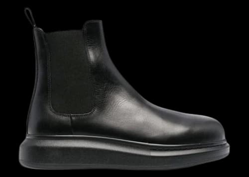 Alexander McQueen Leather Chelsea Boot Black