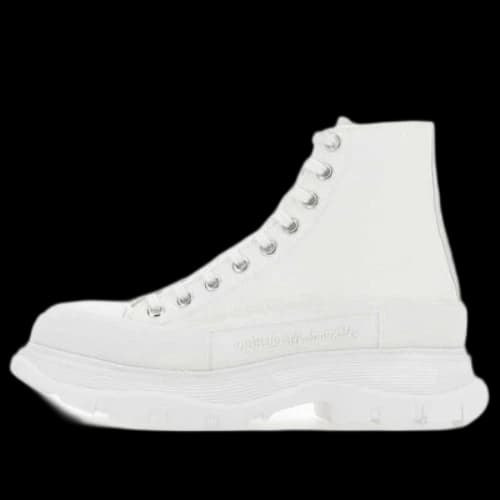 Alexander McQueen Canvas Tread Slick High Top Sneakers 'White'