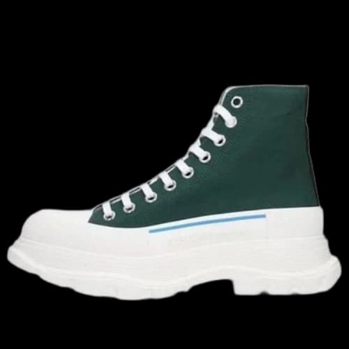 Alexander McQueen Tread Slick High-Top Sneakers 'Green White'