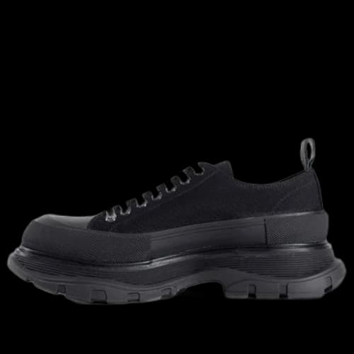 Alexander McQueen Tread Slick Lace Up Sneakers 'Triple Black'