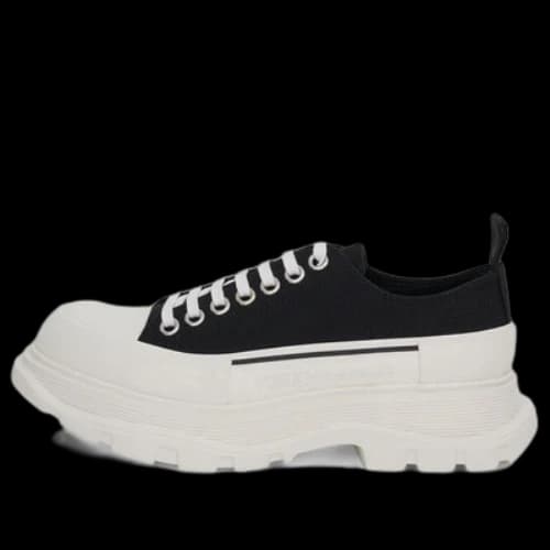 Alexander McQueen Tread Slick Lace Up 'Black White'