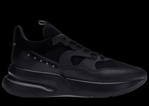 Alexander McQueen Oversized Runner Black Silver