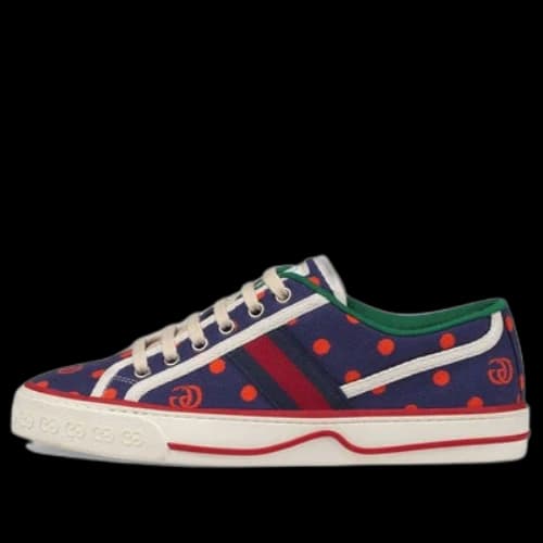 Gucci Tennis 1977 with Web Polka Dot Print 'Blue Orange' (Women's)