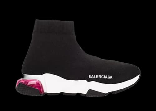 Balenciaga Speed Trainer Clear Sole Black Red (Women's)