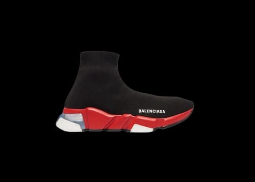 Balenciaga Speed Clear Sole Black Red