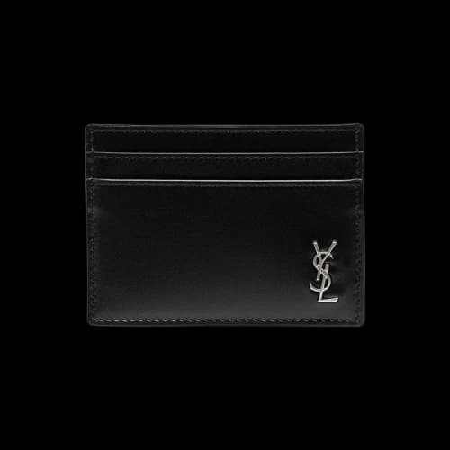 Saint Laurent Logo Plaque Cardholder 'Nero'