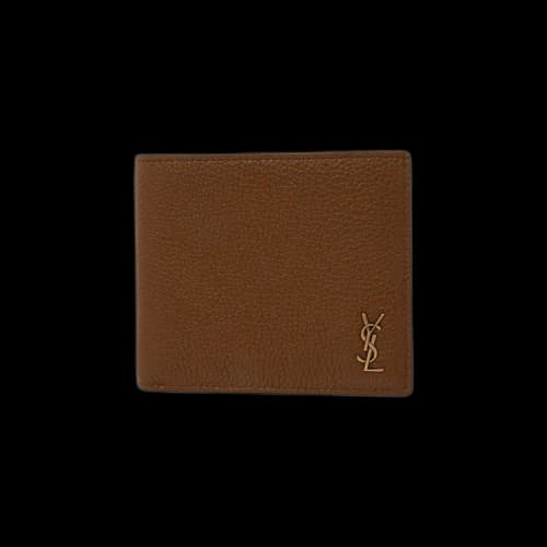 Saint Laurent Tiny Cassandre East/West Wallet 'Toasted Brown'